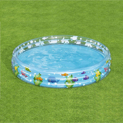 Piscine Gonflable Ronde Transparente Pour Enfants 183 x 33cm Bestway #51005 تنزوت