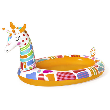 Piscine Rond Gonflable Giraffe Pour Enfants Avec Arroseur 266x157x127cm Bestway 53089 تنزوت
