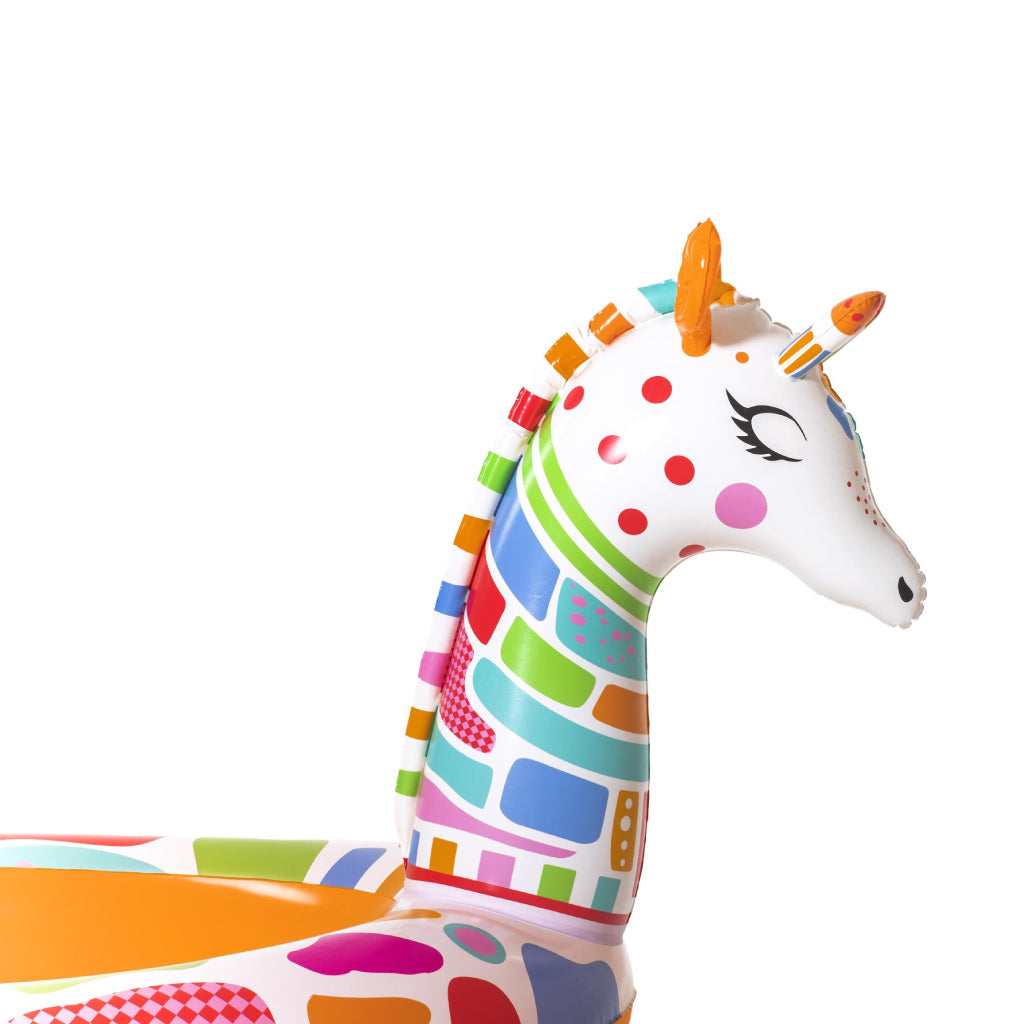Piscine Rond Gonflable Giraffe Pour Enfants Avec Arroseur 266x157x127cm Bestway 53089 تنزوت