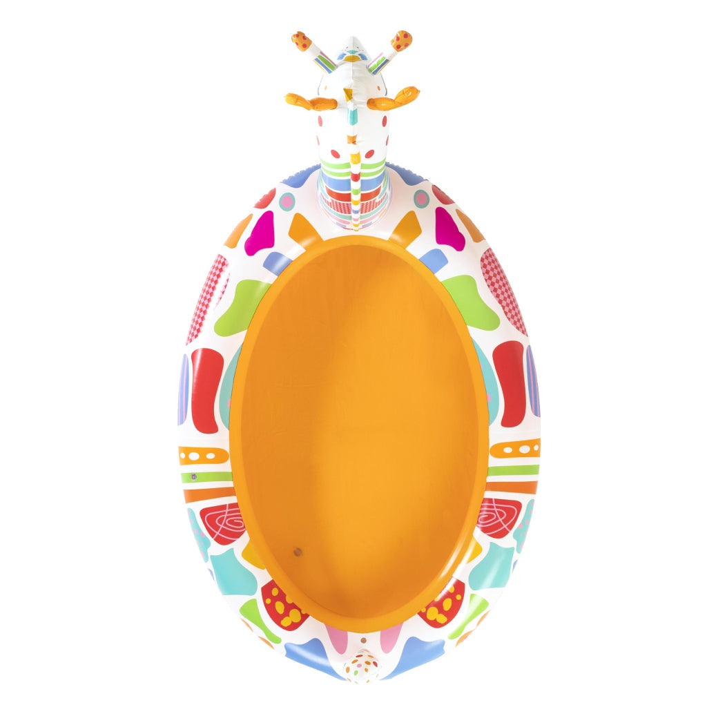 Piscine Rond Gonflable Giraffe Pour Enfants Avec Arroseur 266x157x127cm Bestway 53089 تنزوت