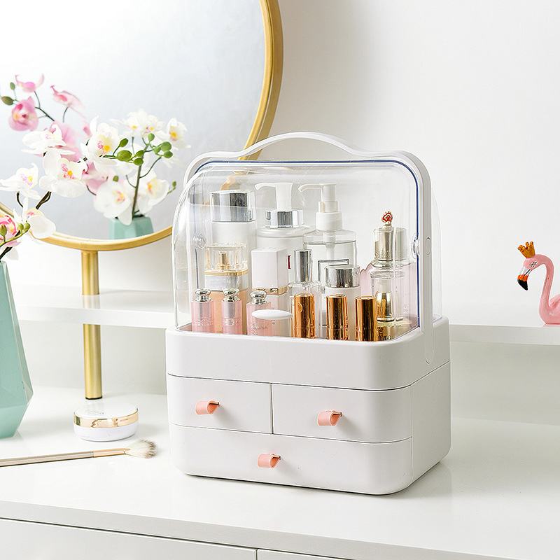 Boîte De Rangement Pour Maquillage Et Cosmétiques Avec 3 Tiroirs