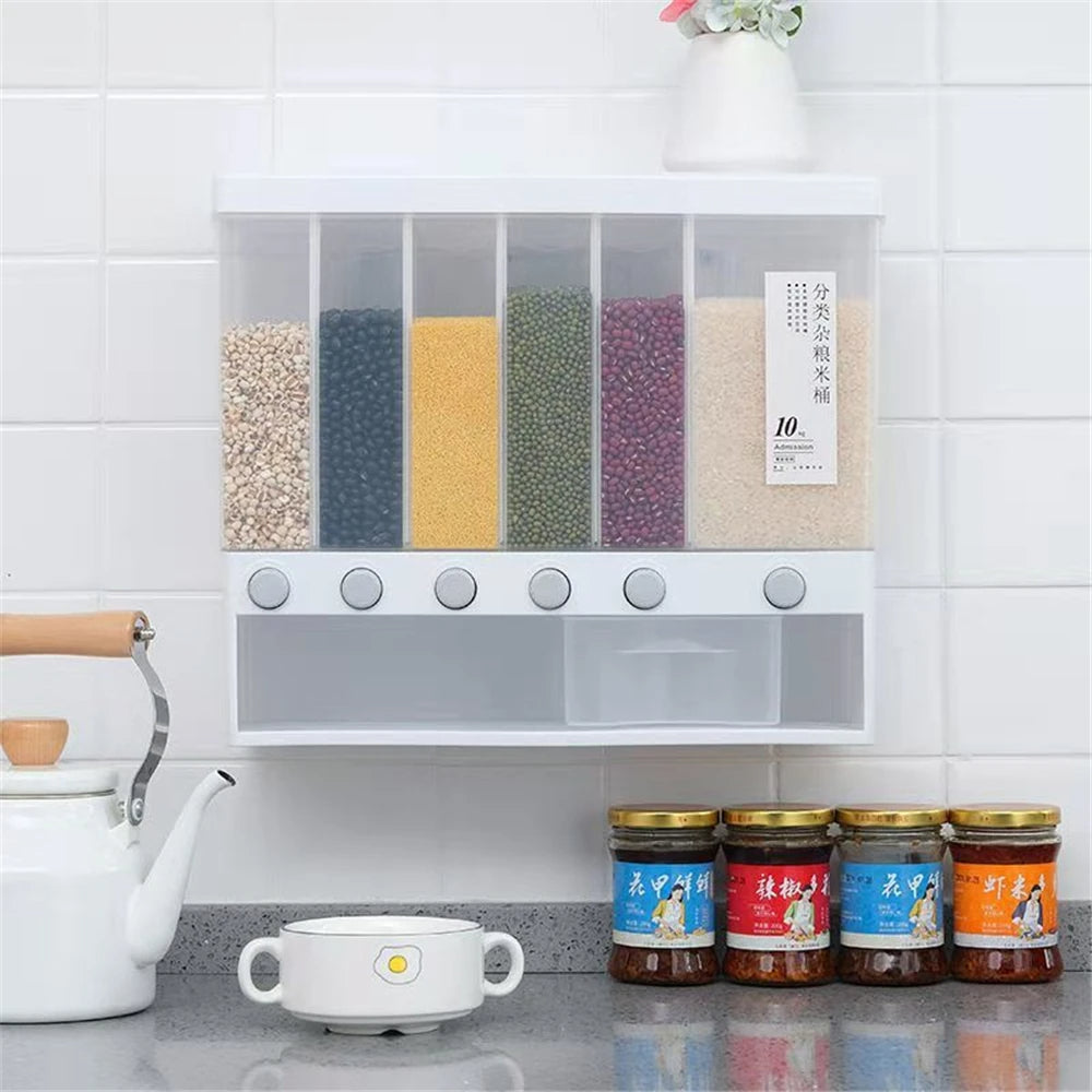 Distributeur et organisateur de nourriture sèche mural - صندوق تخزين مثبت على الحائط وموزع طعام تنزوت