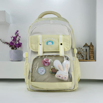 Sac à Dos Scolaire pour Enfants Style Kawaii BoShiKai Jaune – حقيبة ظهر مدرسية للأطفال أصفر تنزوت