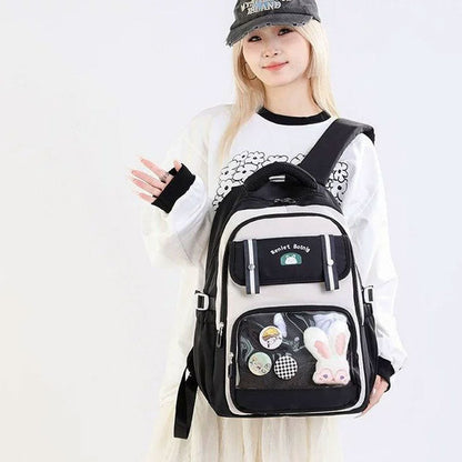 Sac à Dos Scolaire pour Enfants Style Kawaii BoShiKai Noir – حقيبة ظهر مدرسية للأطفال أسود تنزوت