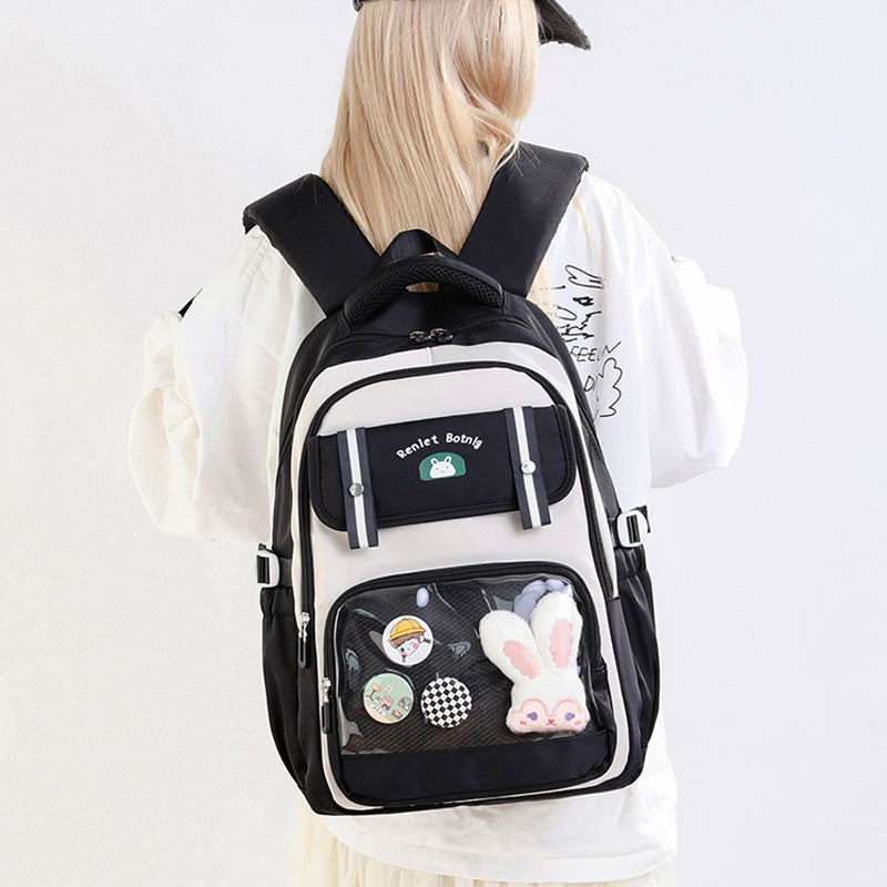 Sac à Dos Scolaire pour Enfants Style Kawaii BoShiKai Noir – حقيبة ظهر مدرسية للأطفال أسود تنزوت