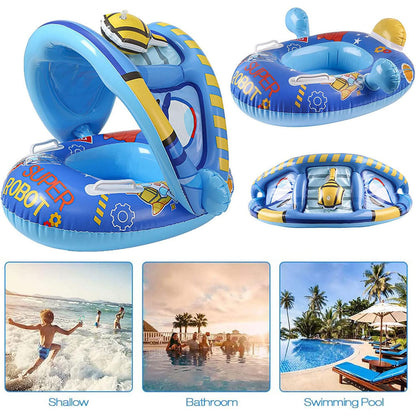 Bouée de natation gonflable pour bébé avec toit – عوامة أطفال مع مظلة تنزوت