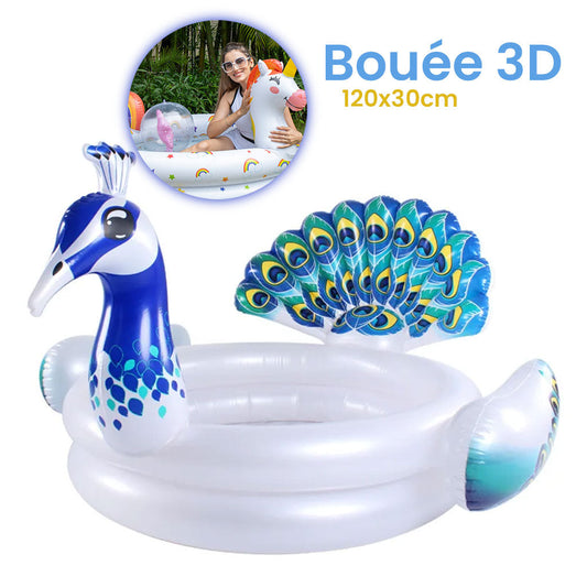 Bouée de piscine Design Paon 3D pour Enfants – حوض سباحة على شكل طائر تنزوت