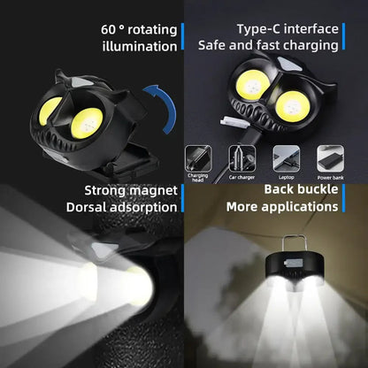 Lampe frontale LED rechargeable 1500 lumens, 5 modes, étanche IPX4 – مصباح الرأس تنزوت