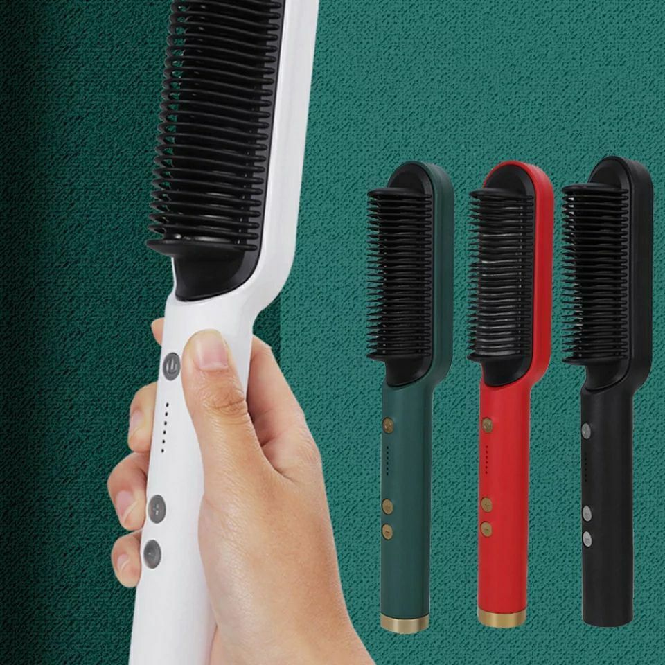 Brosse à cheveux chauffante en céramique 6 niveaux de chaleur 360° – Lisseur HQT-909B تنزوت