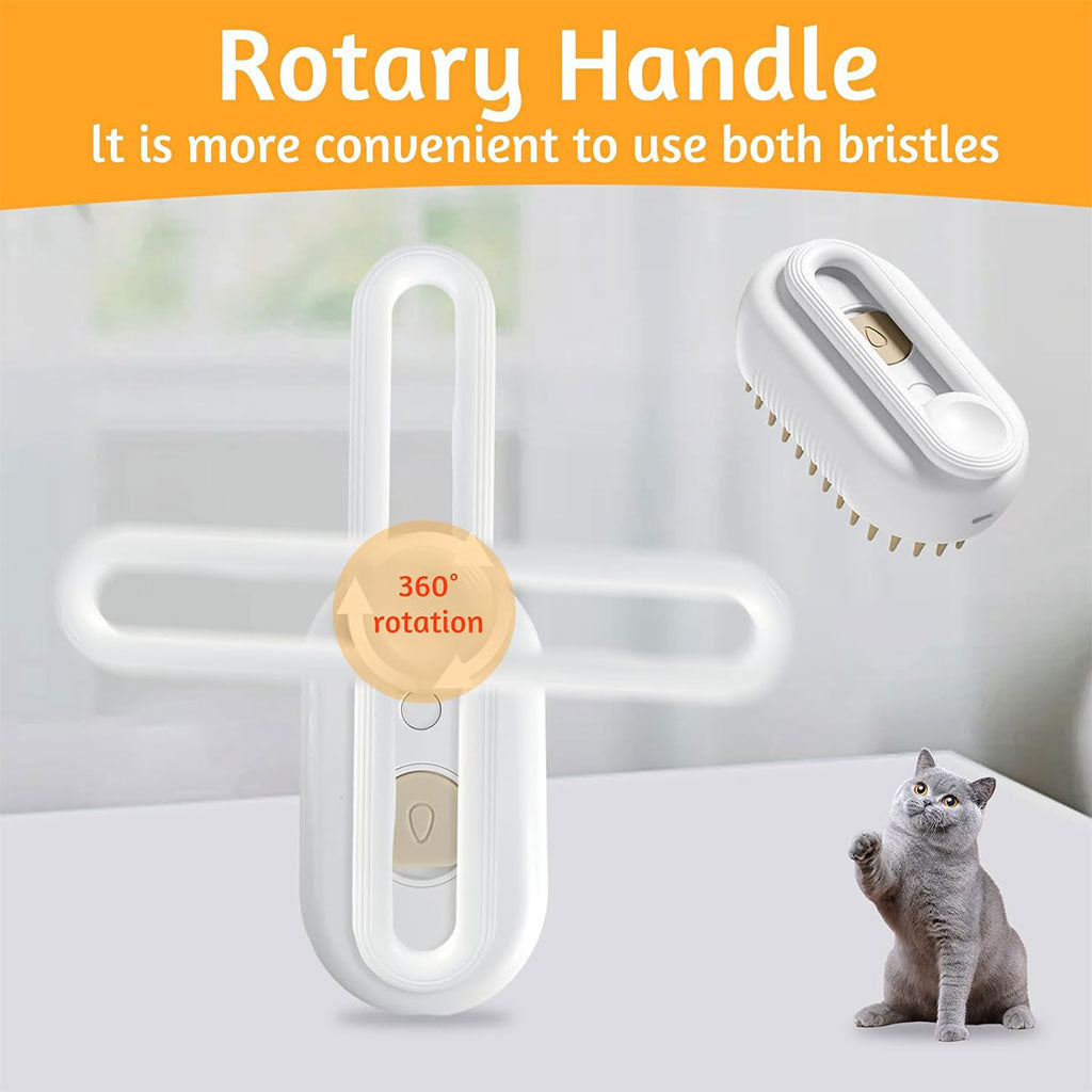 Brosse à vapeur pour chat autonettoyante 3en1 – فرشة تنظيف القطط تنزوت