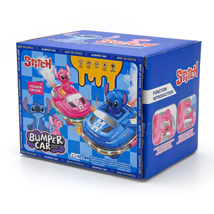 Voiture Télécommandée Stitch Bumper Car Rechargeable 2Pcs pour Enfants – لعبة سيارات اللاسلكية للأطفال ستيتش - تنزوت