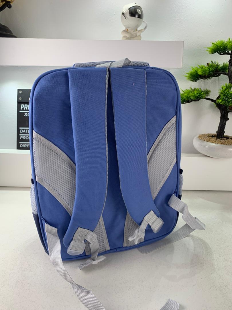 Sac à Dos Enfant Space Design Ludique Multi-Poches Bleu – حقيبة مدرسية للأطفال لون أزرق تنزوت