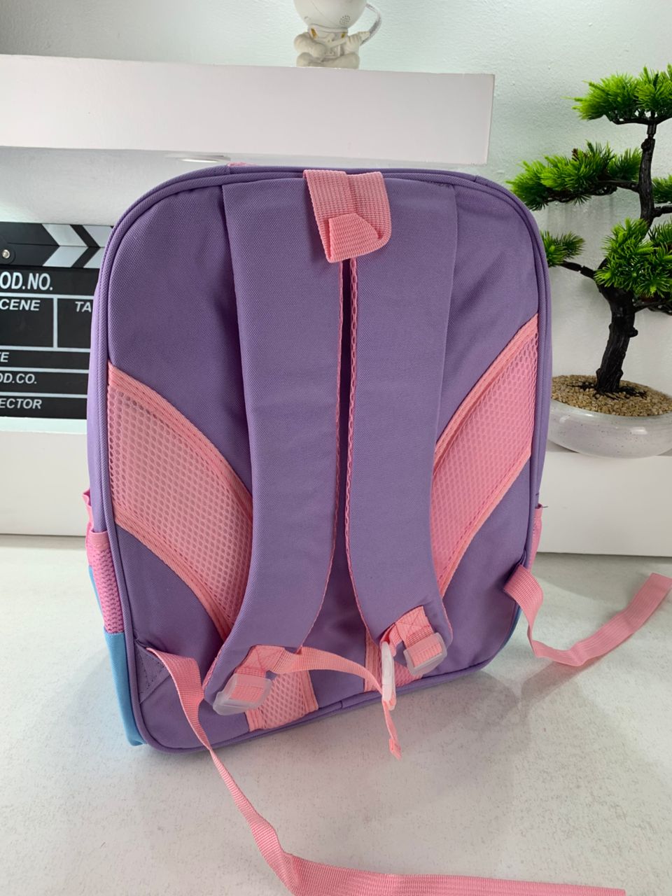Sac à Dos Enfant Space Design Ludique Multi-Poches Mauve – حقيبة مدرسية للأطفال لون بنفسجي تنزوت
