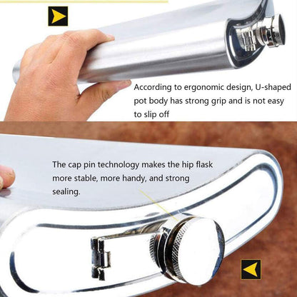 Flasque Métallique Portable 1800ml en Acier Inoxydable 18/8 avec Étui en Cuir pour Activités Extérieures تنزوت