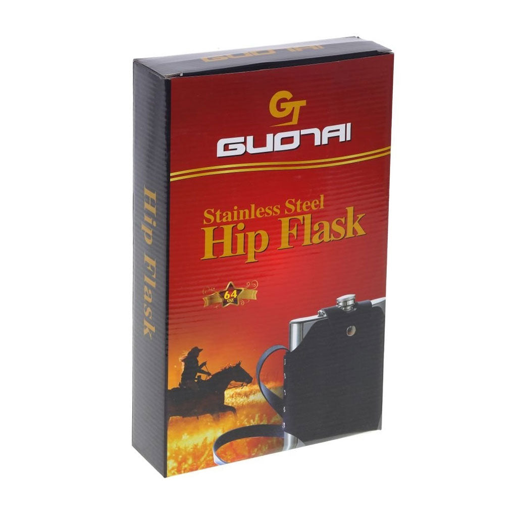 Flasque Métallique Portable 1800ml en Acier Inoxydable 18/8 avec Étui en Cuir pour Activités Extérieures تنزوت