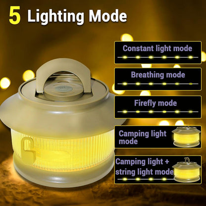 Guirlande lumineuse à rangement rapide pour camping 20m – مصباح تخييم 20 متر تنزوت