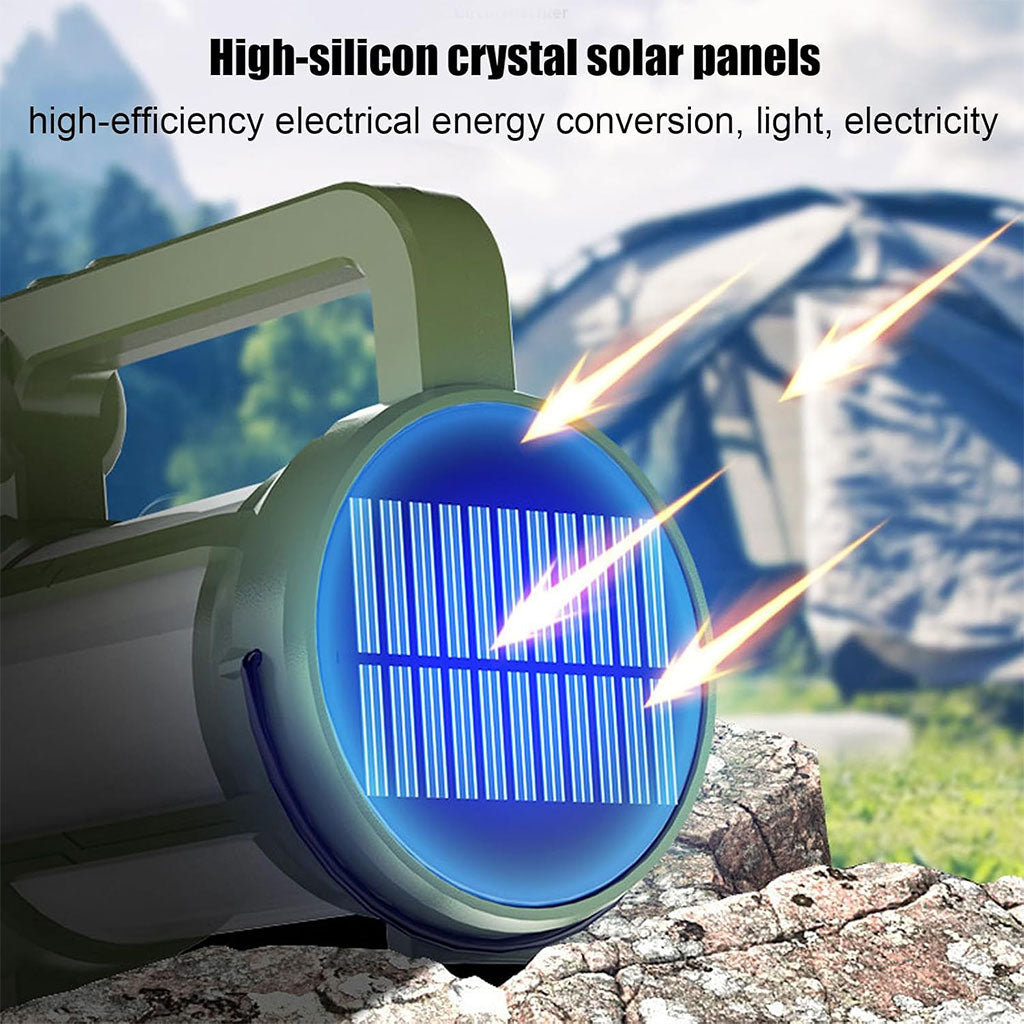 Lanterne de camping LED Rechargeable avec Ventilateur et 4 modes d’éclairage – مصباح ومروحة محمولة تنزوت