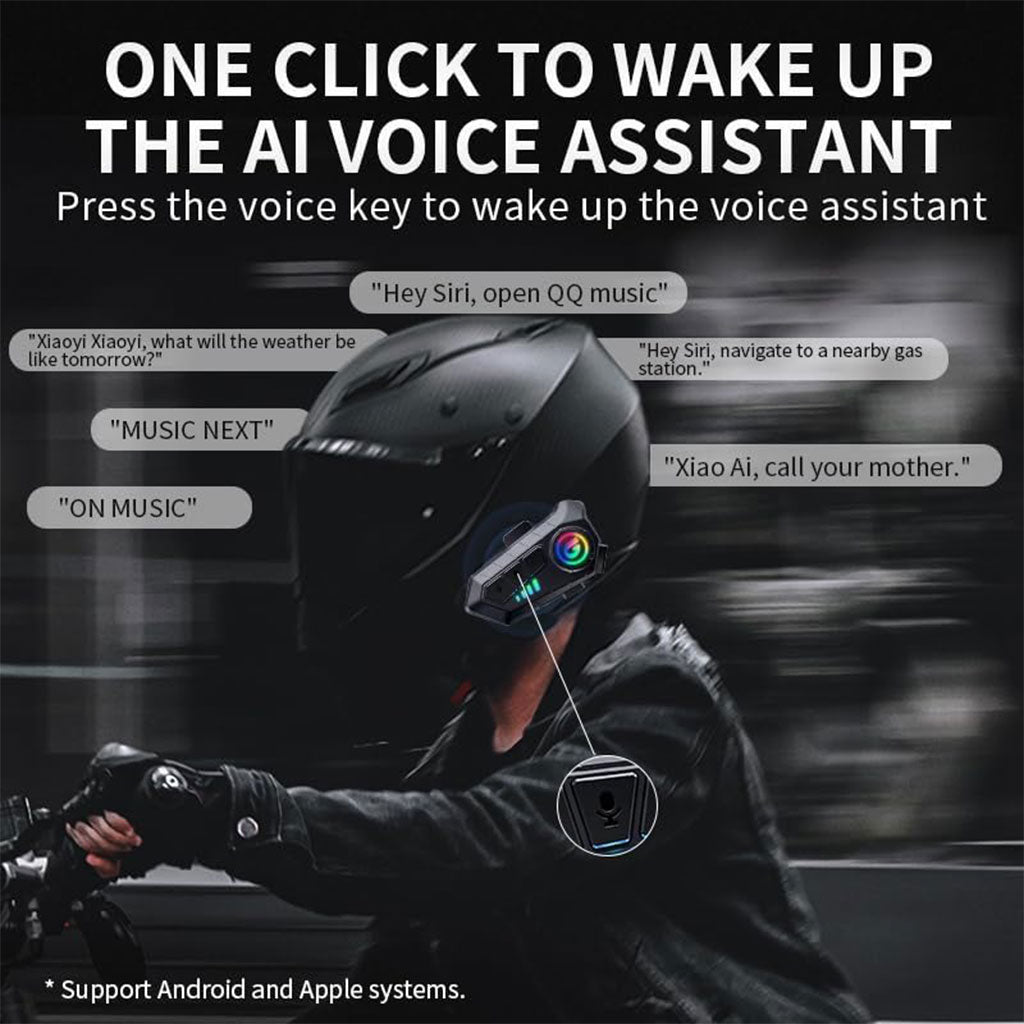 Microphone Casque Moto Sans Fil CL8 Bluetooth 5.3 avec Réduction Intelligente du Bruit – ميكروفون لاسلكي لسائقي الدراجات النارية - تنزوت