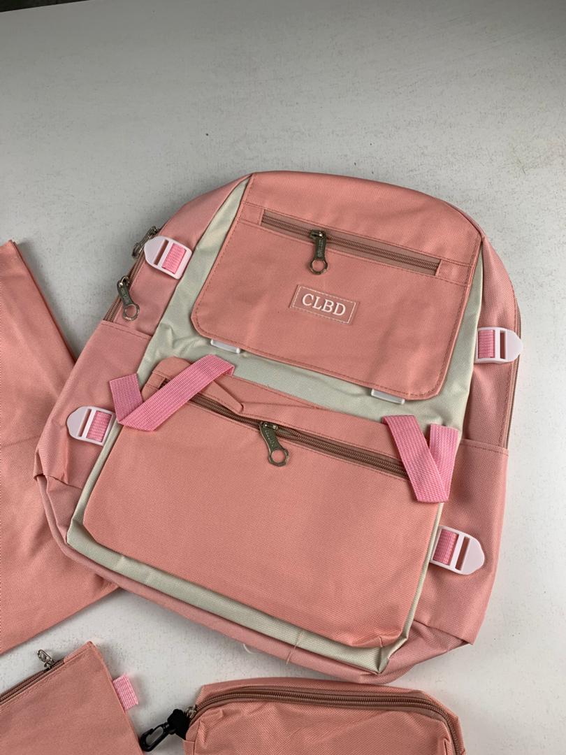 Ensemble de sacs d’école Kawai pour adolescents 4Pcs CLBD V1 Rose – محفظة 4 قطع كاواي وردي تنزوت
