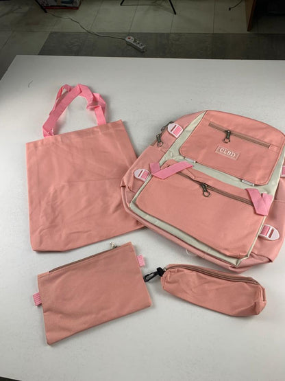 Ensemble de sacs d’école Kawai pour adolescents 4Pcs CLBD V1 Rose – محفظة 4 قطع كاواي وردي تنزوت