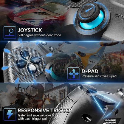 Manette de jeu sans fil 2.4G Compatible avec Android TV Box, Steam, PC, TVBOX, PS3 – يد تحكم لاسلكية تنزوت