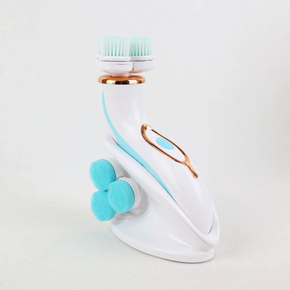 Brosse Nettoyante Électrique Cnaier AE-8788 3 Têtes Rotatives Recharge USB – جهاز تنظيف البشرة بعمق تنزوت