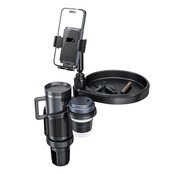 Plateau extensible 4 en 1 avec support de téléphone pour voiture – حامل أغراض ومشروبات في السيارة تنزوت