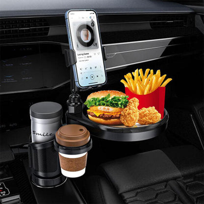 Plateau extensible 4 en 1 avec support de téléphone pour voiture – حامل أغراض ومشروبات في السيارة تنزوت
