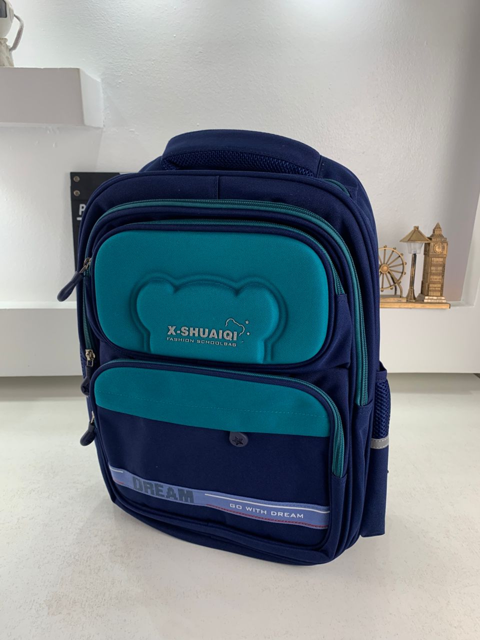 Sac à Dos Scolaire Orthopédique pour Enfants X-SHUAIQI Bleu Ciel – محفظة مدرسية للأطفال أزرق فاتح تنزوت