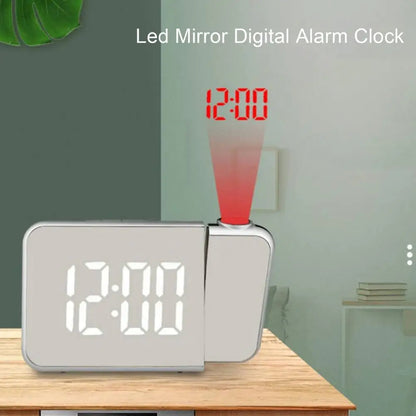 Réveil numérique intelligent avec projecteur 180° TempéRature USB , Snooze DS-8590L - تنزوت