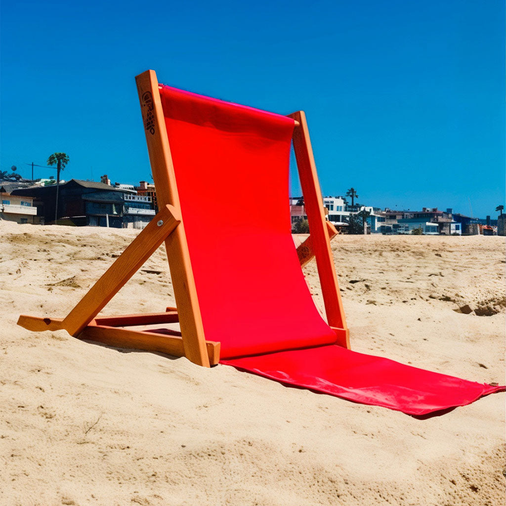 Chaise de Plage Réglable en 3 Positions Avec Poche Arrière تنزوت