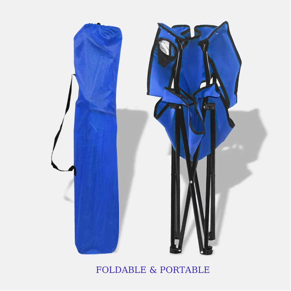 Chaise Pliante Portable avec Accoudoir Porte-Gobelet et Sac de Transport تنزوت