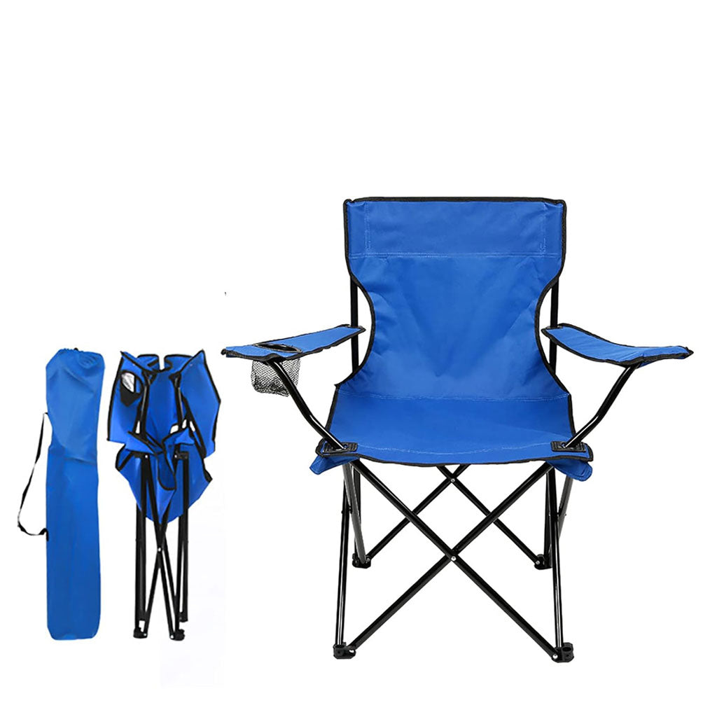 Chaise Pliante Portable avec Accoudoir Porte-Gobelet et Sac de Transport تنزوت