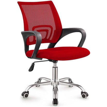 Chaise de Bureau Ergonomique avec Support Lombaire Rouge – كرسي مكتب مريح مع دعامة للظهر تنزوت