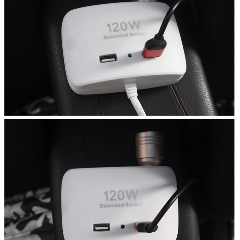 Chargeur de voiture avec 2 USB et 3 allume-cigare 5V تنزوت
