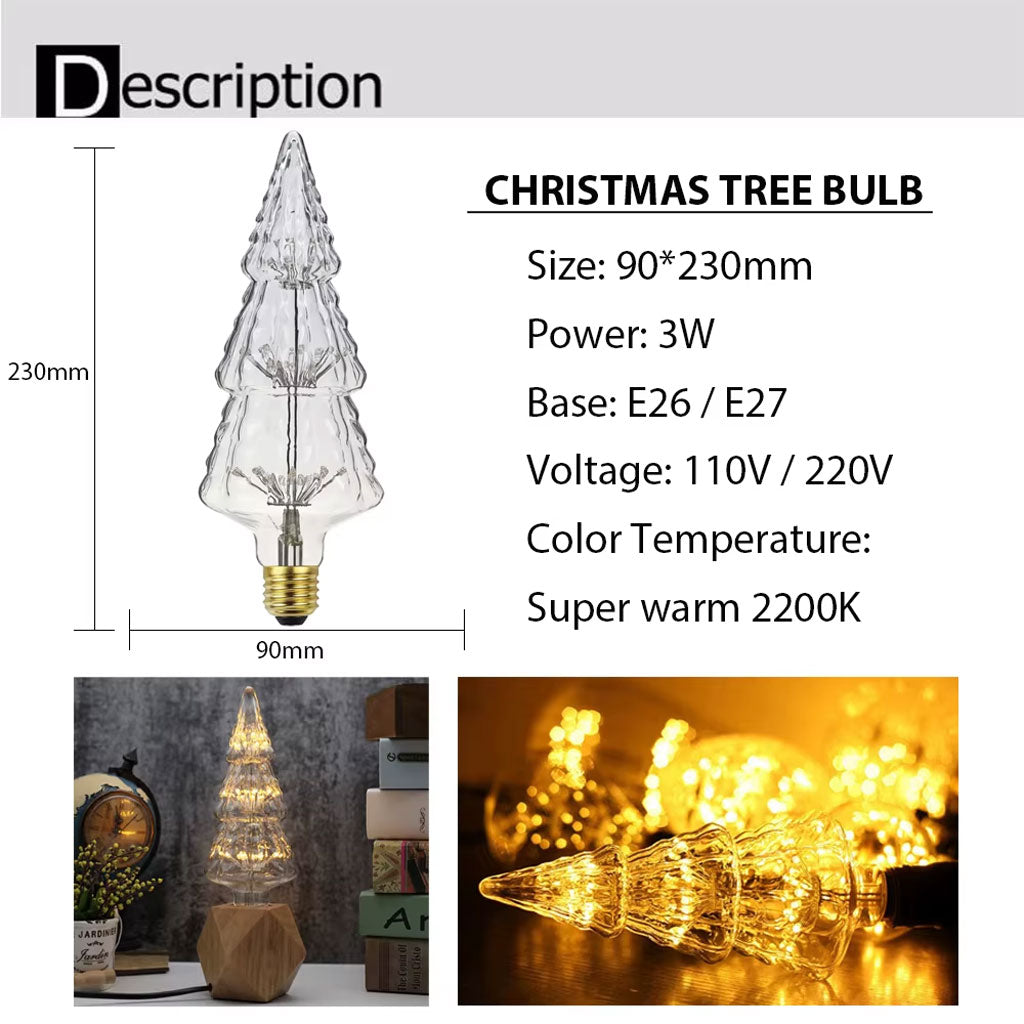 Ampoule Edison E27 à vis LED Motif Arbre – مصباح ديكور تنزوت