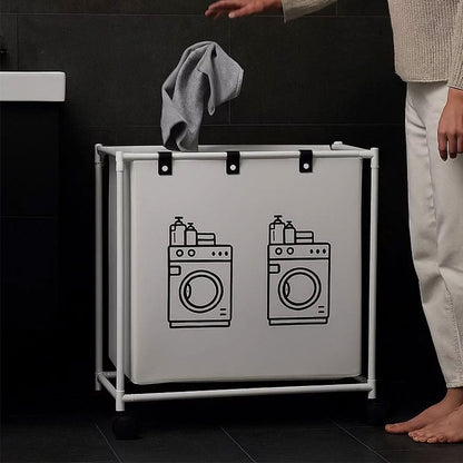 Panier à linge sur roulettes pour vêtements sales en salle de bain – سلة تجميع الملابس الغسيل تنزوت