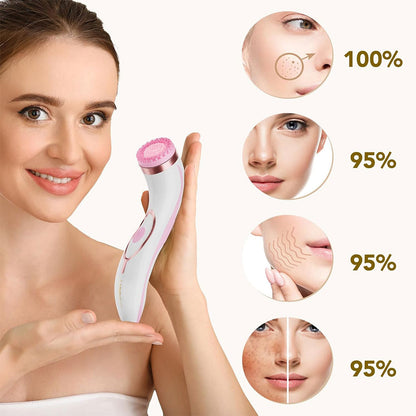 CNAIER Brosse Nettoyante Visage en Profondeur avec 3 embouts – جهاز تنظيف البشرة بعمق تنزوت