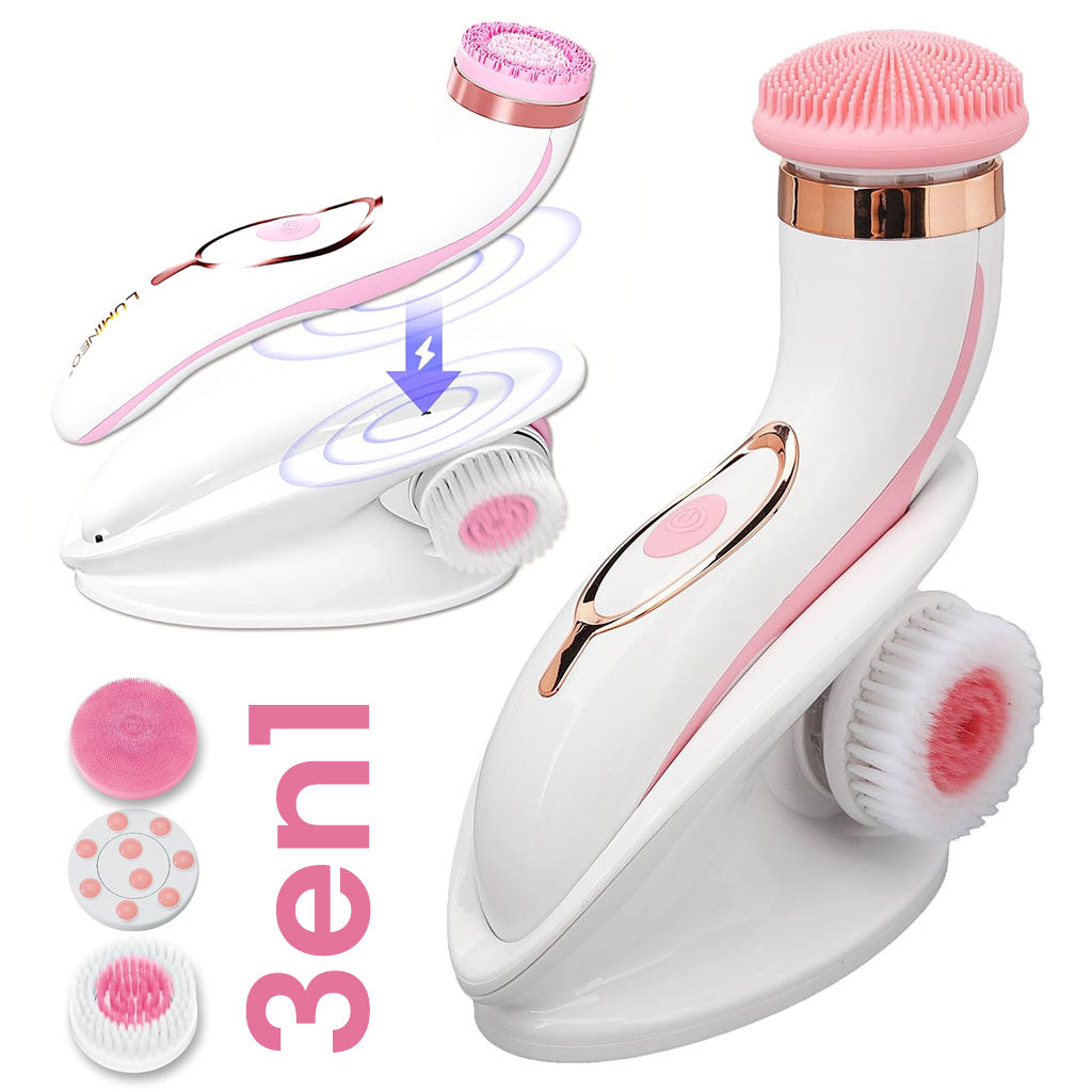 CNAIER Brosse Nettoyante Visage en Profondeur avec 3 embouts – جهاز تنظيف البشرة بعمق تنزوت