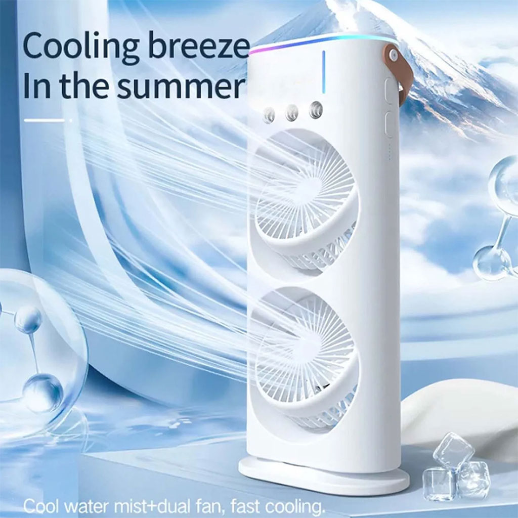 Refroidisseur Portable à Double Ventilateur – جهاز تبريد محمول تنزوت