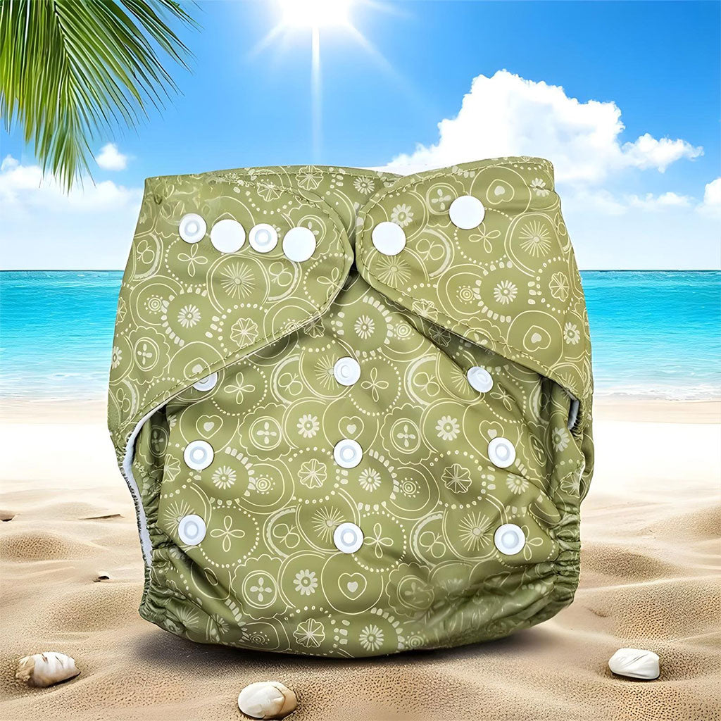 Couche bébé lavable et réutilisable pour Plage et Piscine – حفاضة الرضيع للمسبح تنزوت