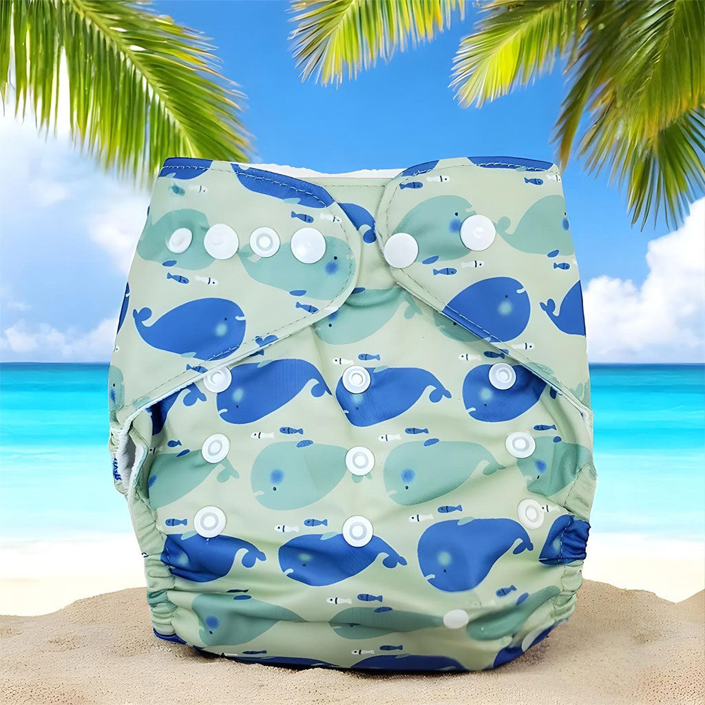 Couche bébé lavable et réutilisable pour Plage et Piscine – حفاضة الرضيع للمسبح تنزوت