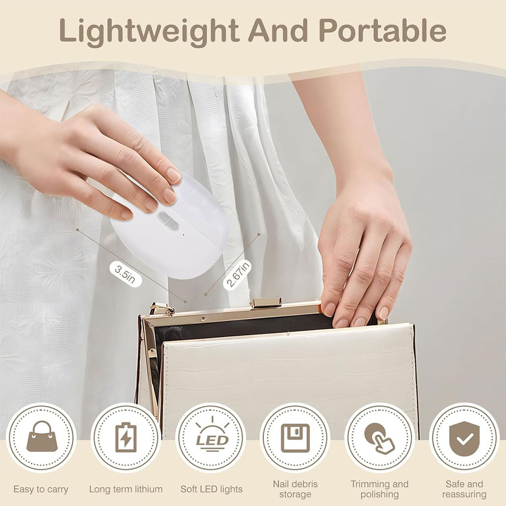 Coupe-ongles électrique 2 en 1 avec lumière LED – جهاز تقليم الأظافر للصغار والكبار تنزوت
