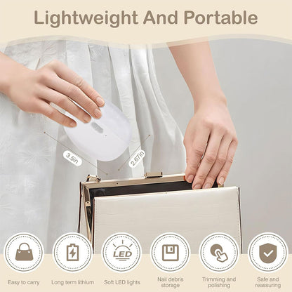 Coupe-ongles électrique 2 en 1 avec lumière LED – جهاز تقليم الأظافر للصغار والكبار تنزوت