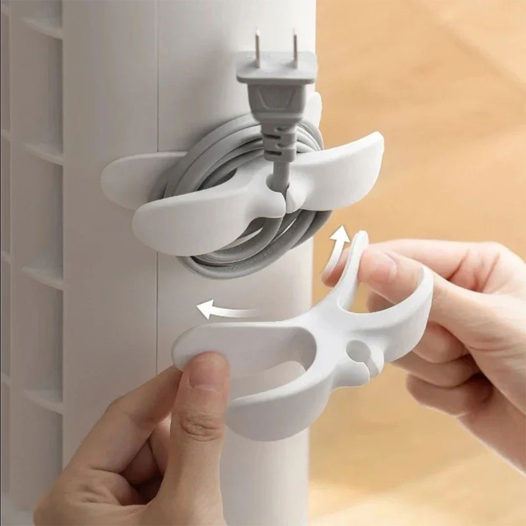Support Enrouleur de Câble 6Pcs Facile à Installer – مثبت ومنظم كابلات تنزوت