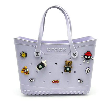 Crocs Sac fourre-tout de plage pour femmes imperméable – حقيبة نسائية للنزهات تنزوت