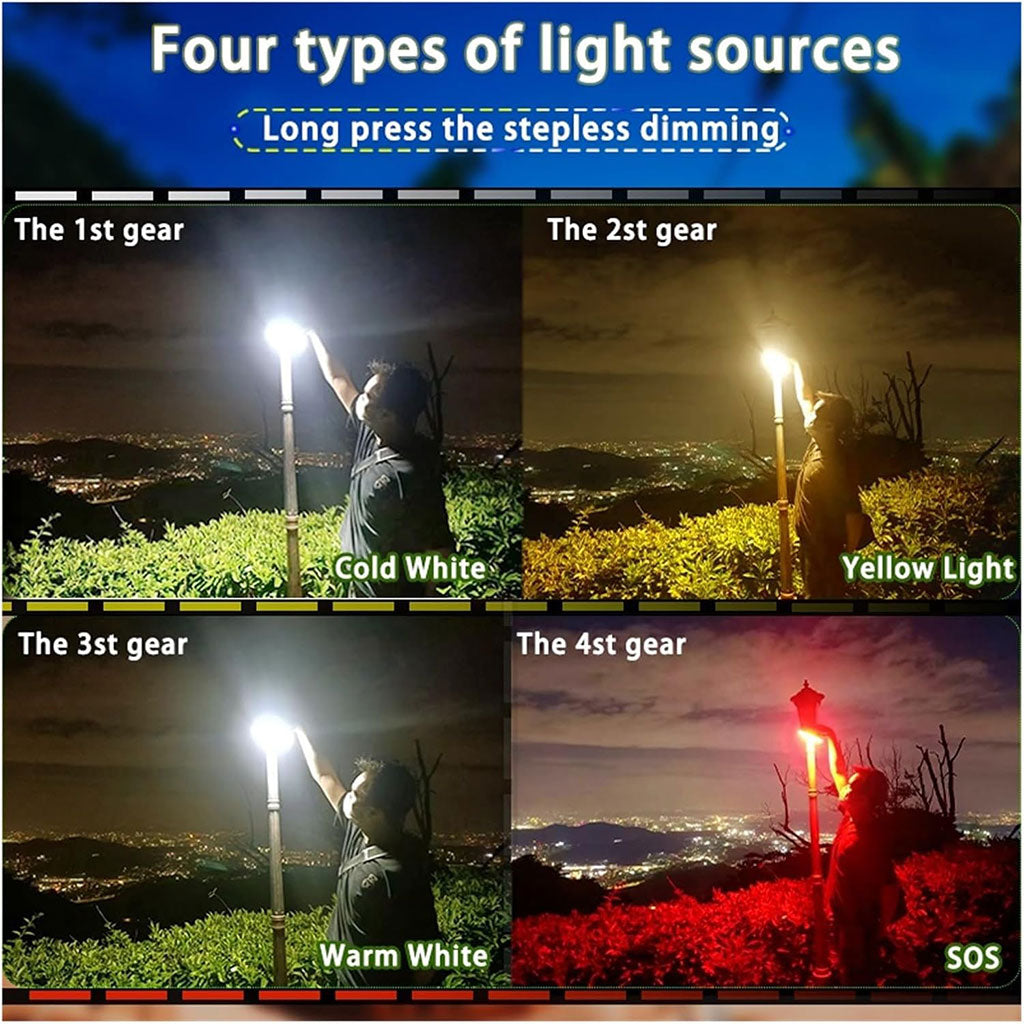 Lampe Camping 13000mAh 4000LM Ultraclair avec Power Bank – مصباح تخييم مع باور بانك تنزوت