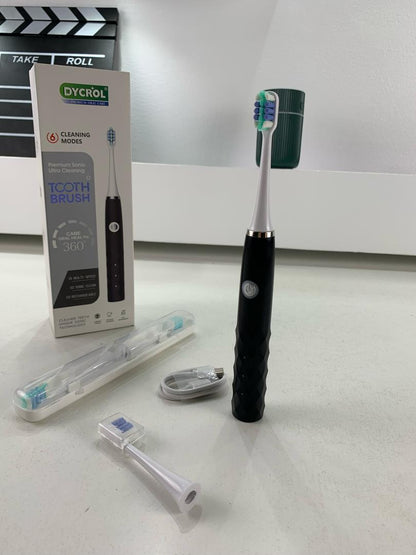 Brosse à dents électrique sonique 6 modes réglables avec 4 têtes – فرشاة أسنان تنزوت