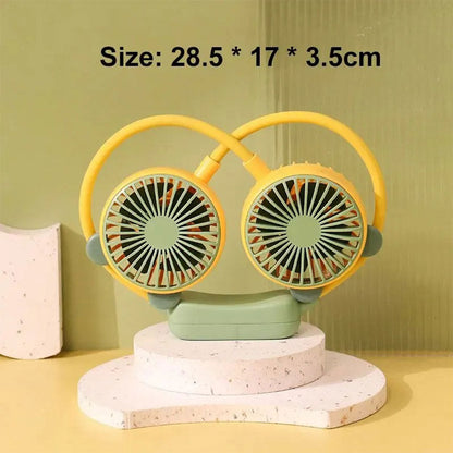 Ventilateur de Cou Portable 2 Vitesses Rechargeable par USB – مروحة عنق تنزوت