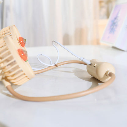 Ventilateur de Cou Portable 2 Vitesses Rechargeable par USB – مروحة عنق تنزوت